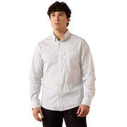 Ariat Men's Motif Grey Heather Mackenzie Modern Slim Fit Button Down Shirt 10079271