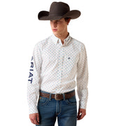 Ariat Men's White Geo Print Team Emory Fitted Button Down Shirt 10079415