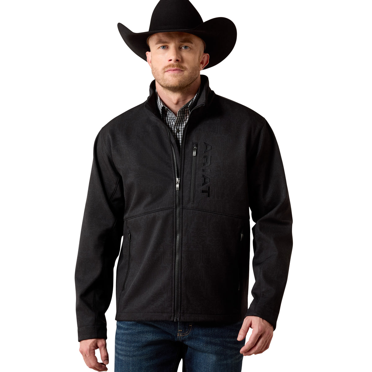 Ariat Men's Black Chest Logo Softshell Jacket 10079491