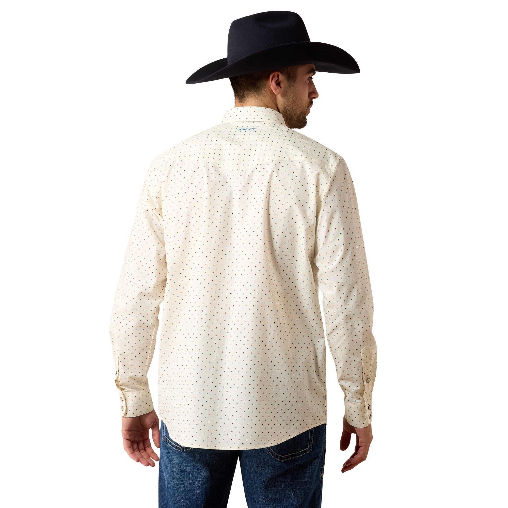 Ariat Men's Arctic Wolf Geo Print Chester Classic Fit Snap Front Shirt 10079544