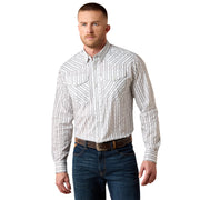 Ariat Men's White Geo Stripe Everything Classic Fit Snap Front Shirt 10079769