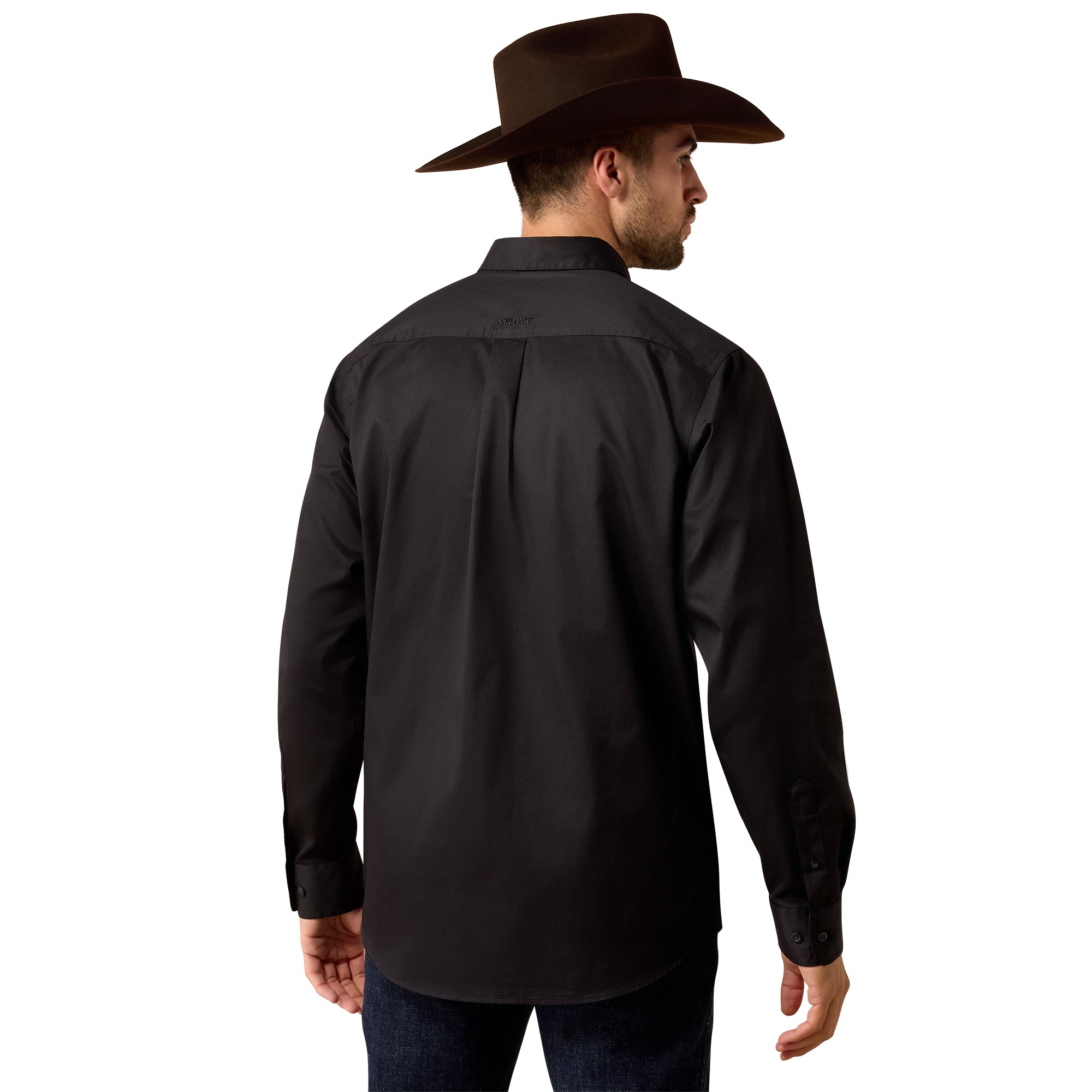 Ariat Men's Black Standard Twill Classic Fit Button Down Shirt 10080901