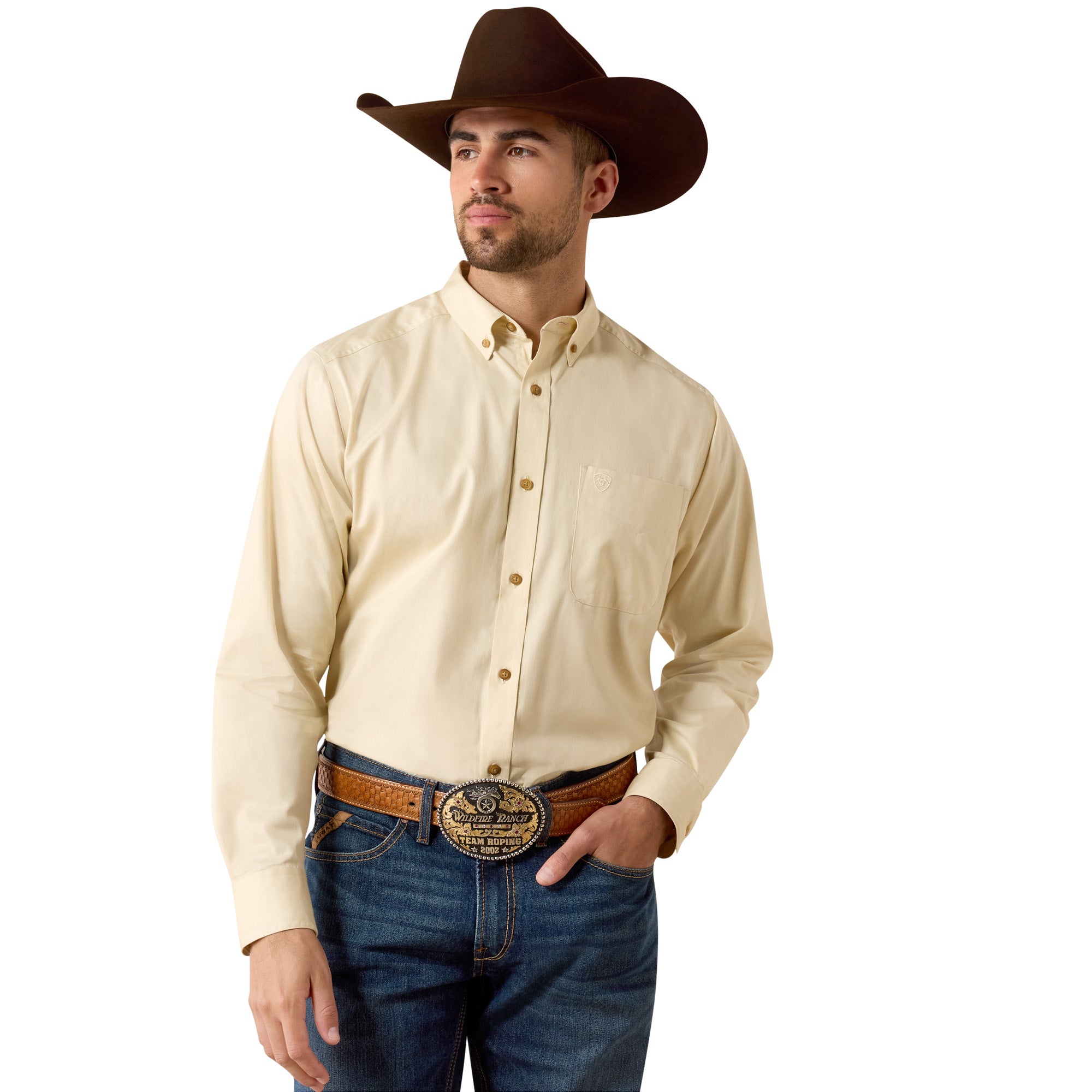 Ariat Men's Creme Brulee Standard Twill Classic Fit Button Down Shirt 10080937