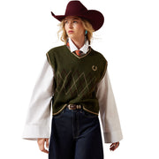 Ariat Women's Ivy Green Wichita Sweater Vest 10079324