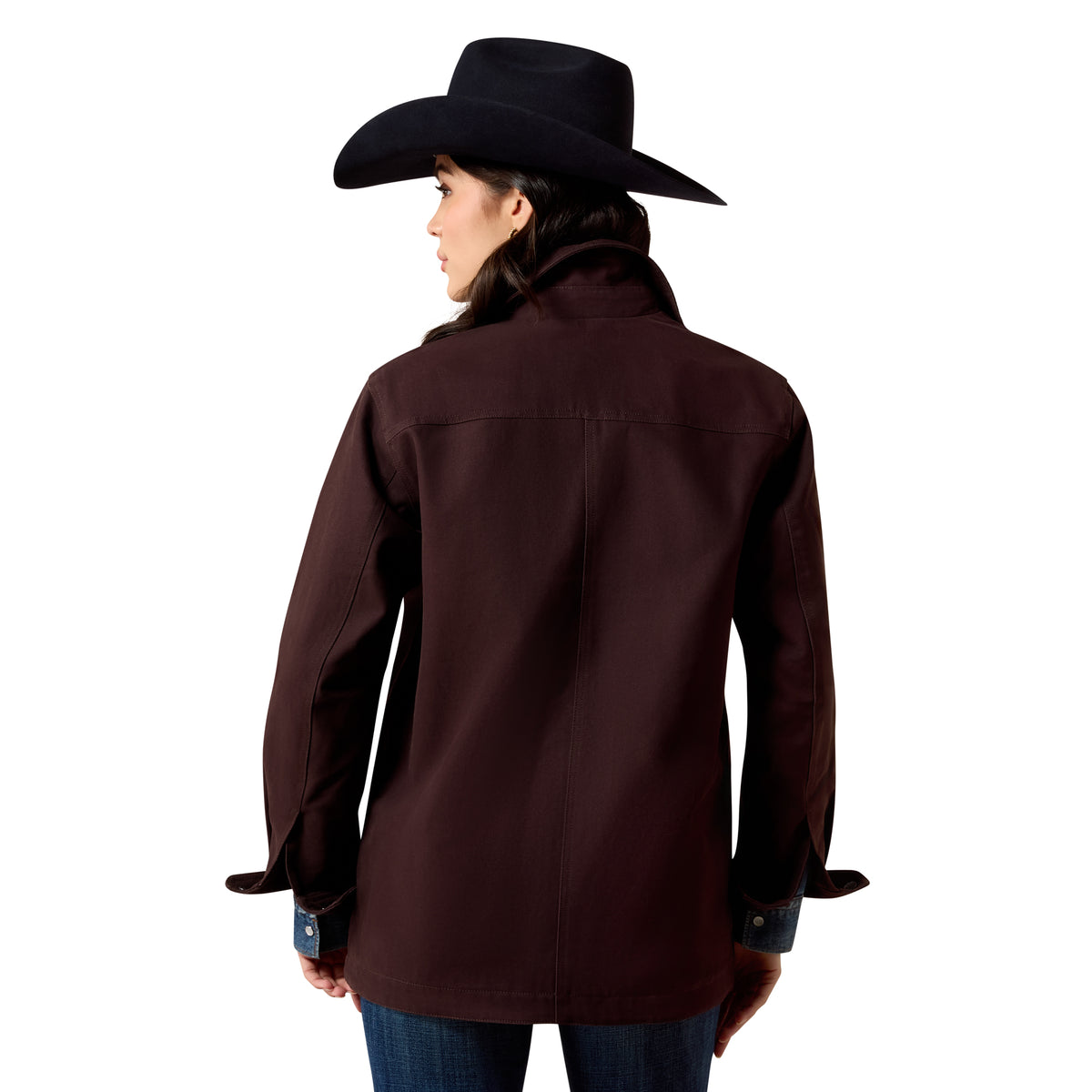 Ariat Women's Chocolate Plum Western Canvas Chore Jacket 10079670