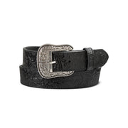 Ariat Women's Black Floral Embossed Belt A1568701