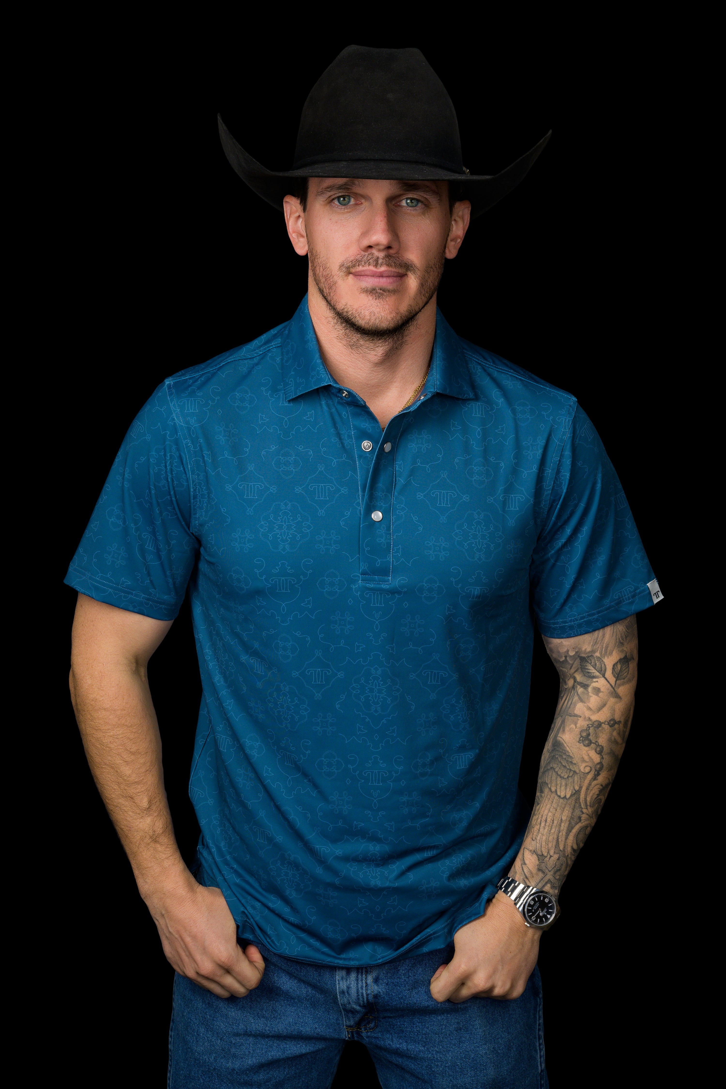 Ferrell Men's Micro Carson Pearl Snap Polo FP1026121