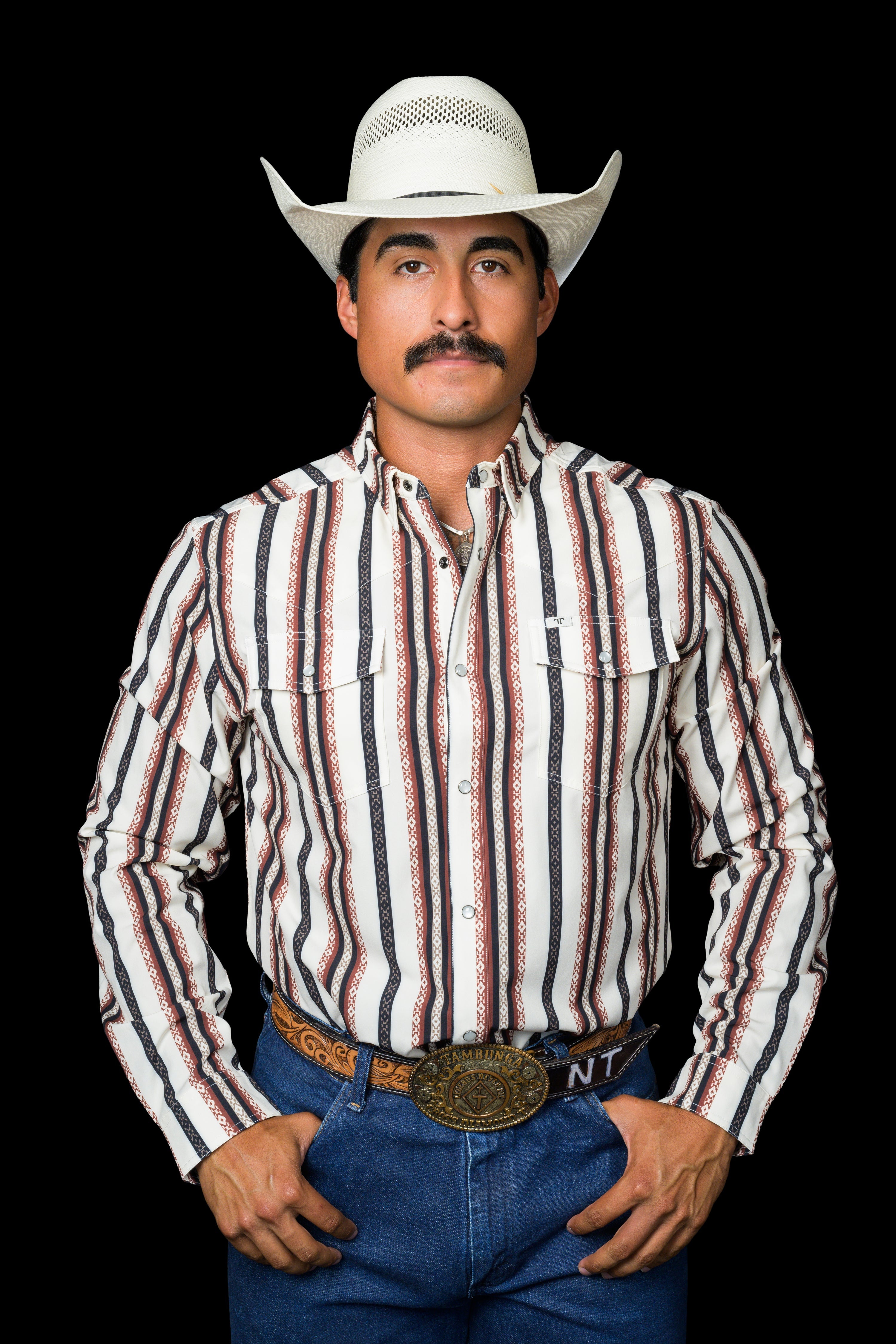 Ferrell Striped The Wayne Long Sleeve Snap Shirt FPL1026067