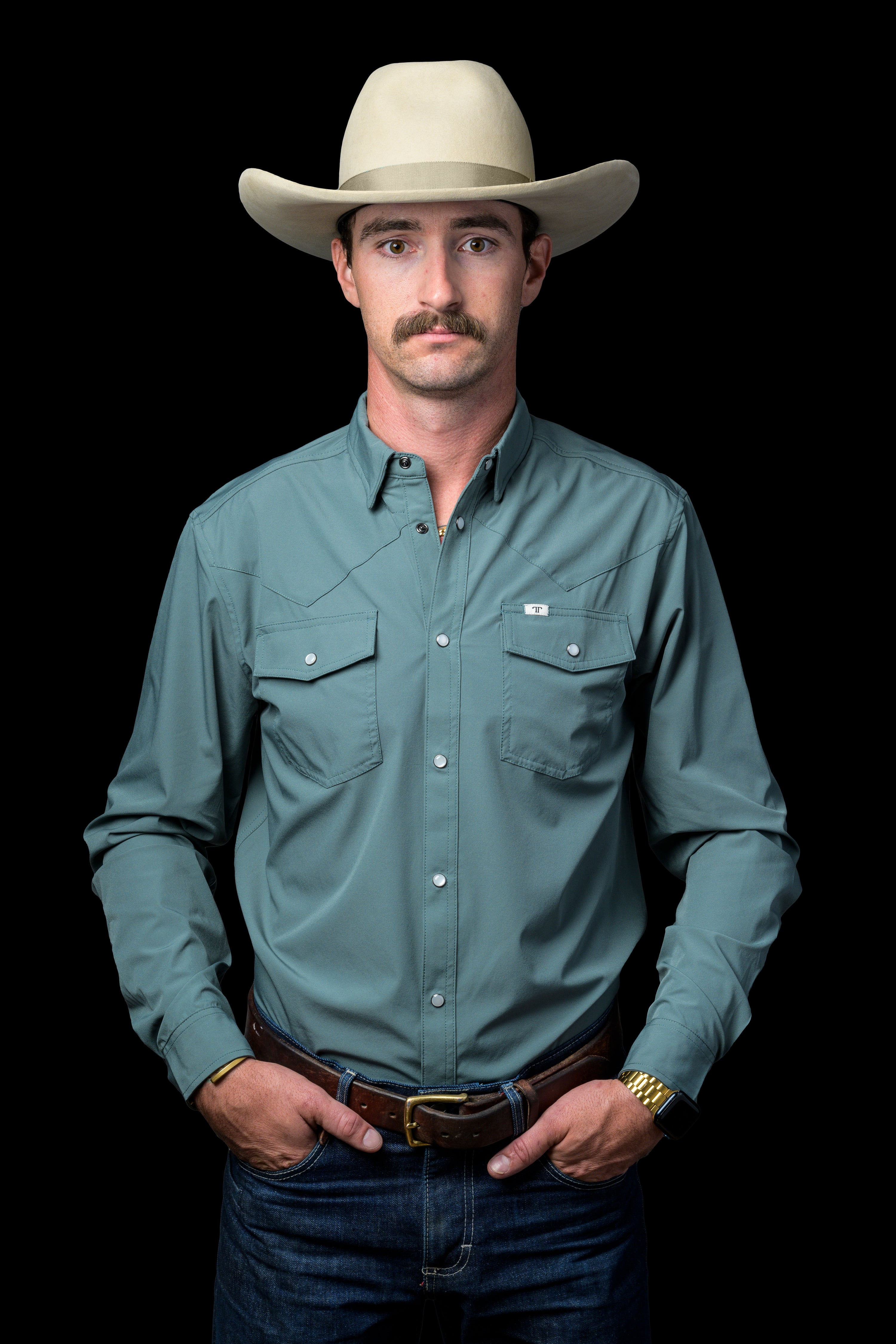 Ferrell Men's Core Aqua Snap Shirt FSL1002334