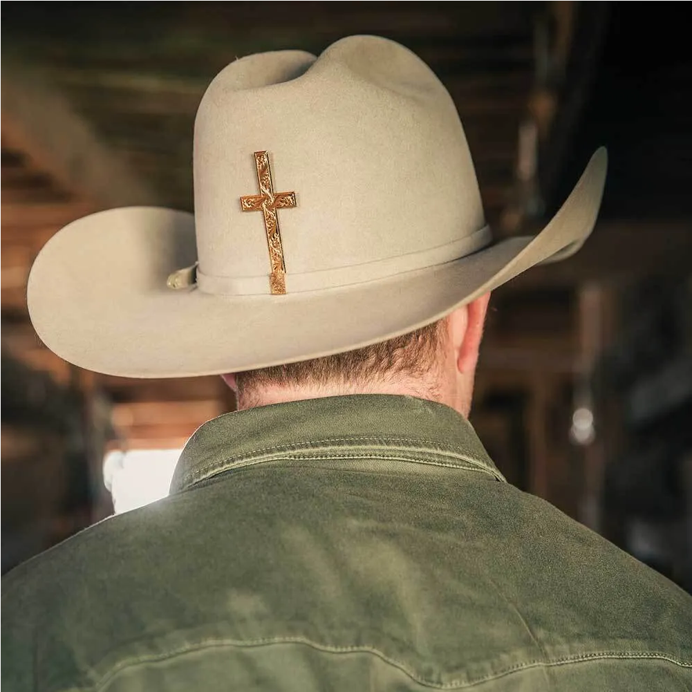 Montana Silversmiths Flourishing Faith Hat Cross HF5892G