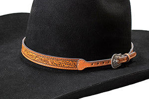 Twister Tan Floral Embossed Hat Band 0281908