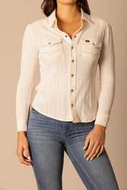 Kimes Ranch Women's Isabel Pointelle Snap Front Shirt