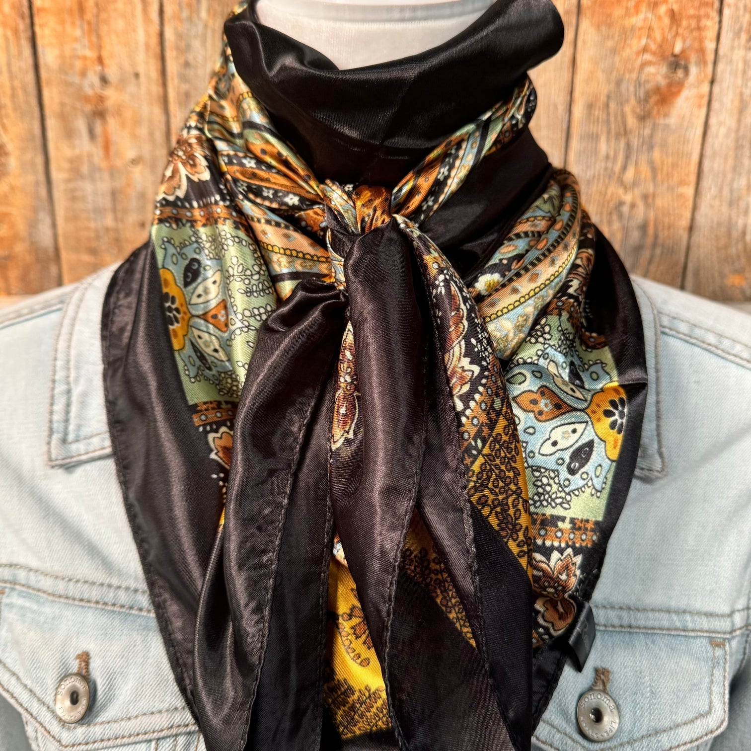 Rodeo Drive Golden Rode Paisley Wild Rag WR3P | Corral Western Wear