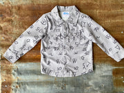 Shea Baby Boy's Brand Print Snap Front Shirt #SNAP06