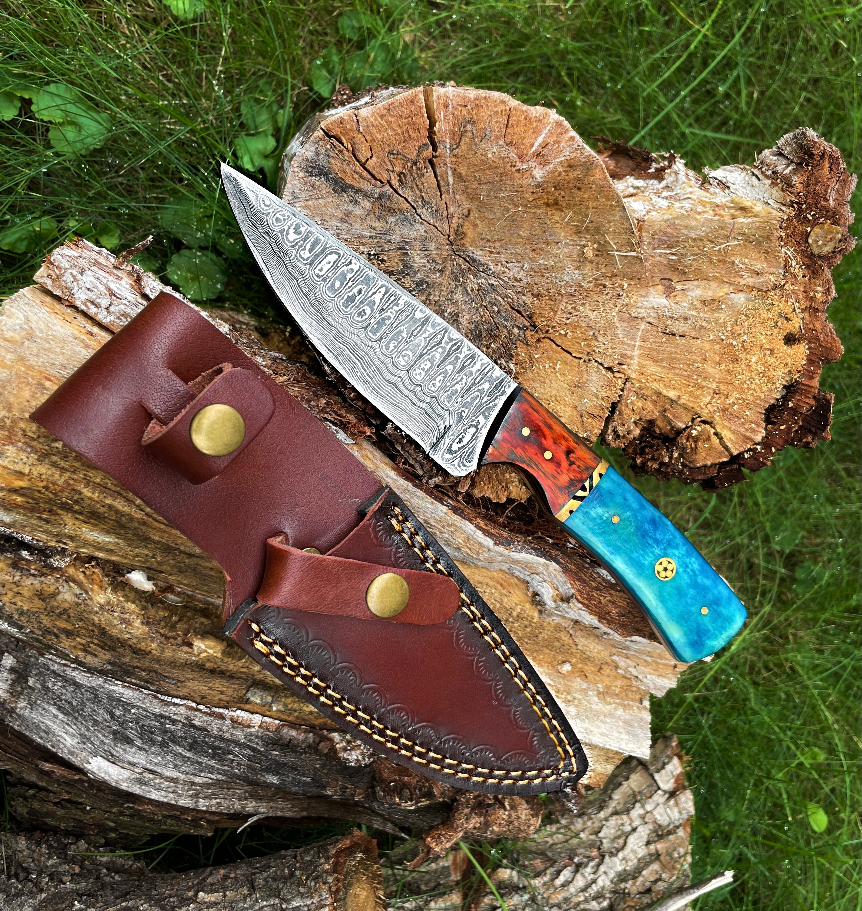 Titan Damascus Drop Style Blade TK-014