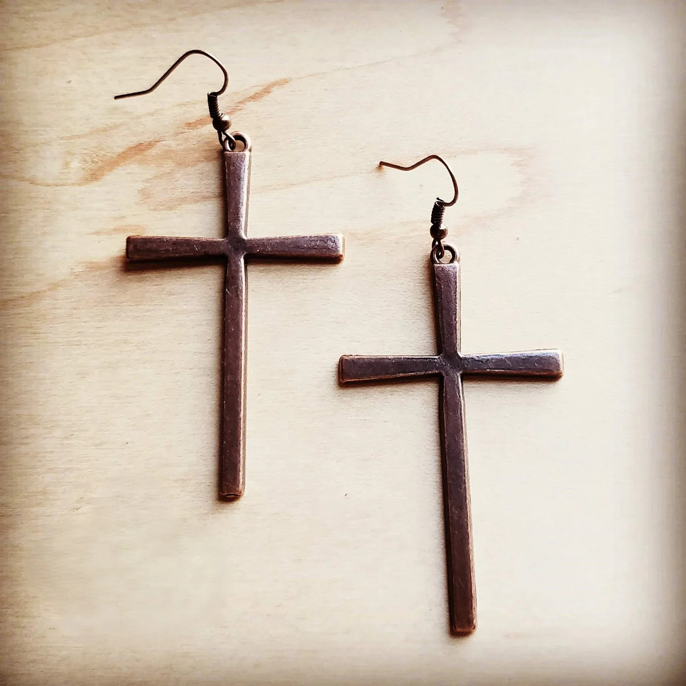 The Jewelry Junkie Copper Cross Dangle Earrings 235Q
