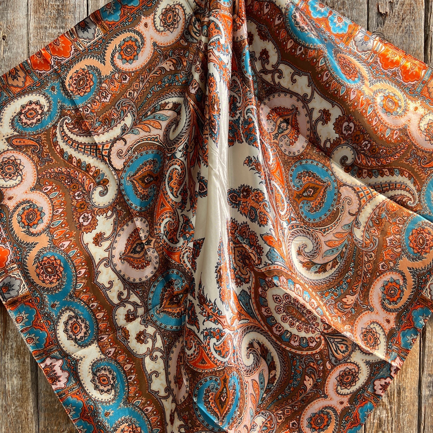 Rodeo Drive Tan Paisley Wild Rag WR907