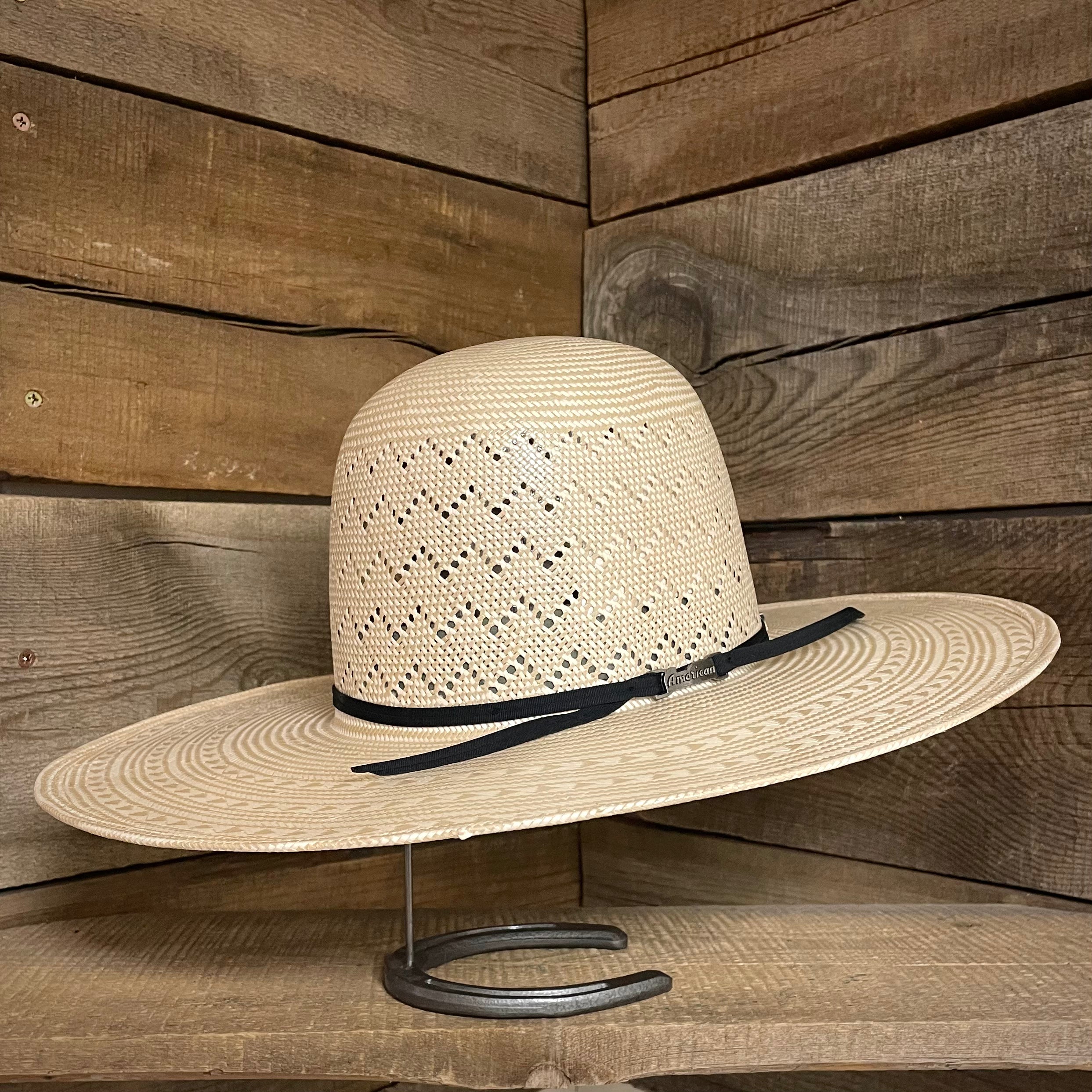 American 6200 4 1/2" Open Crown Straw Hat