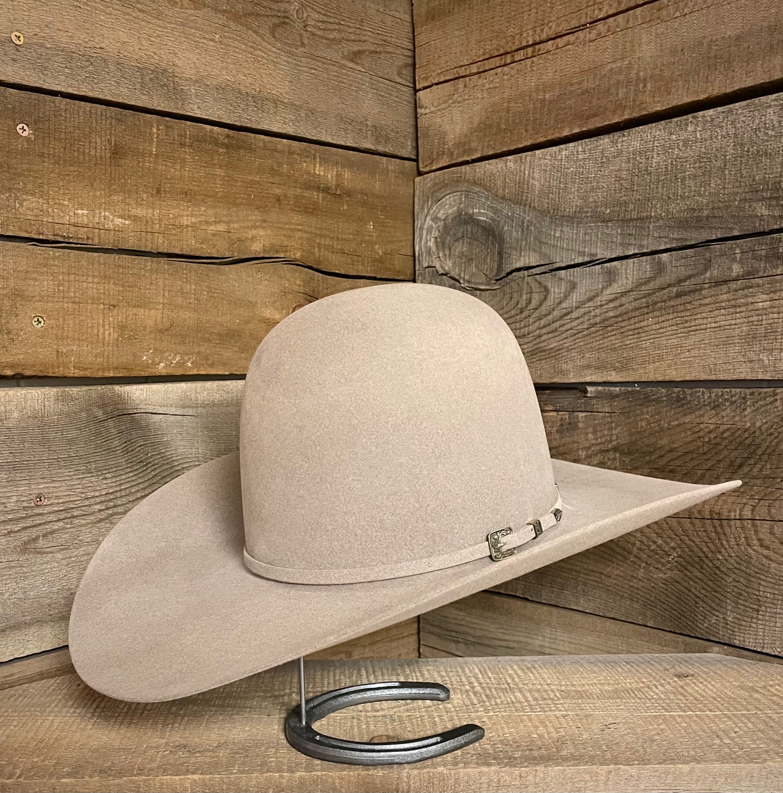 American 100X 4 1/4" Natural Open Crown Hat