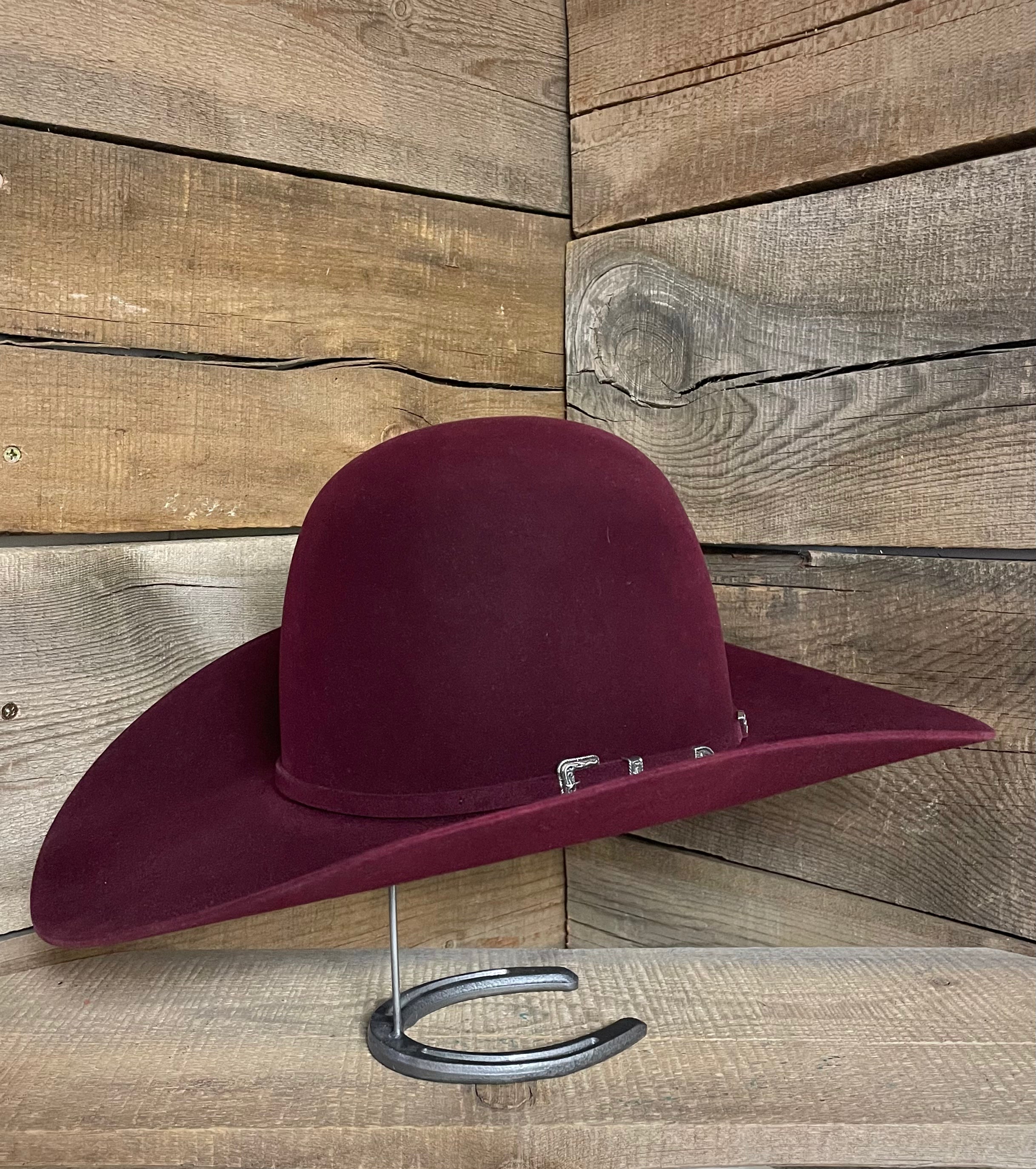 American 10X Grenadine 4 1/4" Open Crown Hat