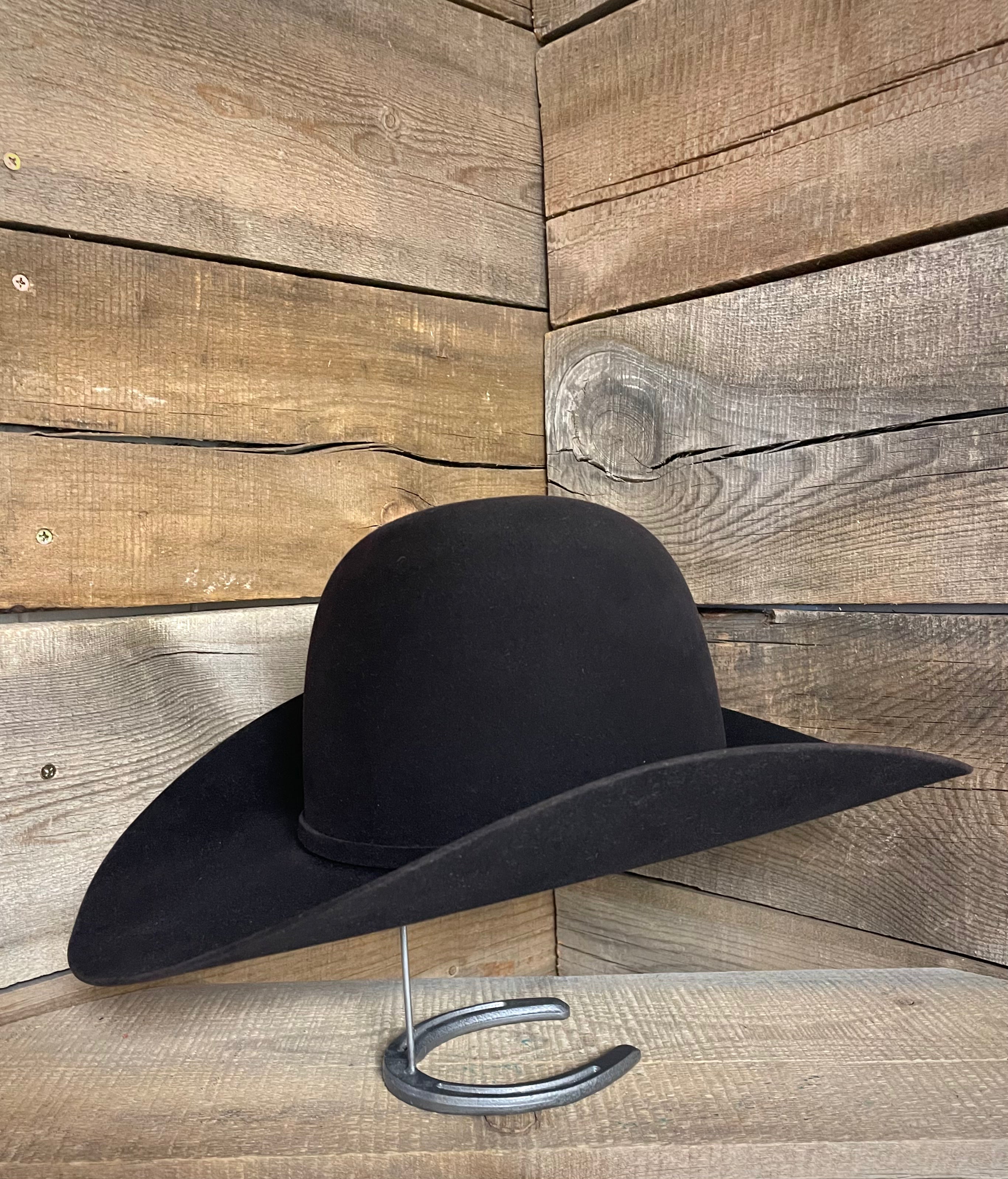 American 7X Black Cherry 4 1/4" Open Crown Hat