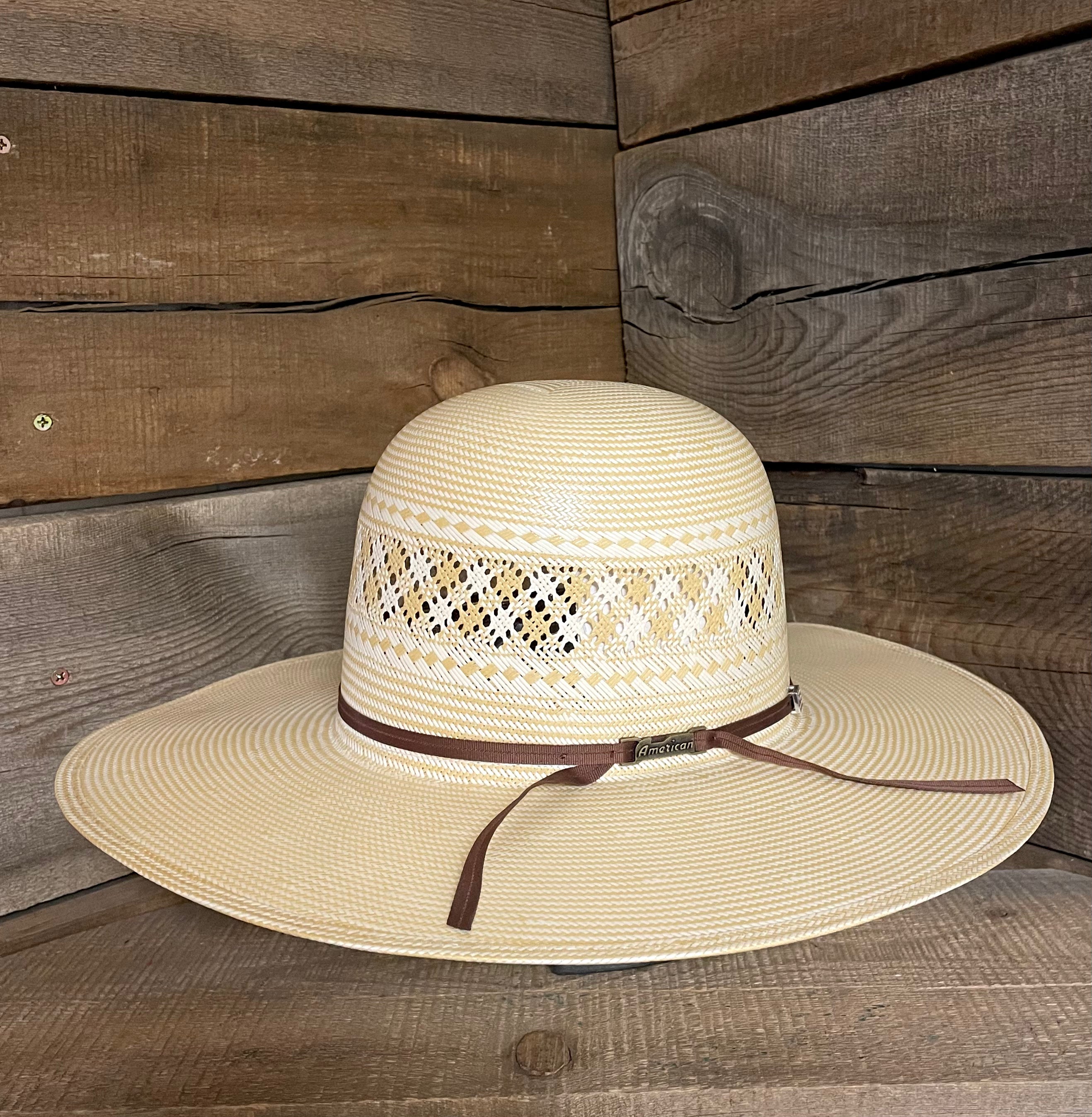 American 1022 4 1/4" Open Crown Straw Hat
