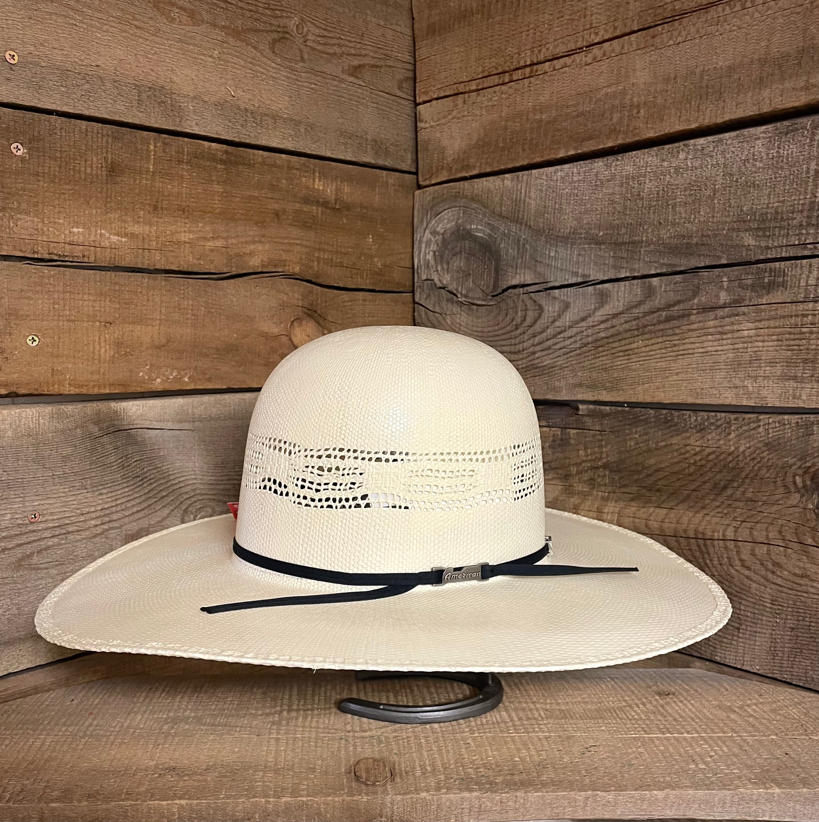 American 650 4 1/2" Open Crown Straw Hat C4