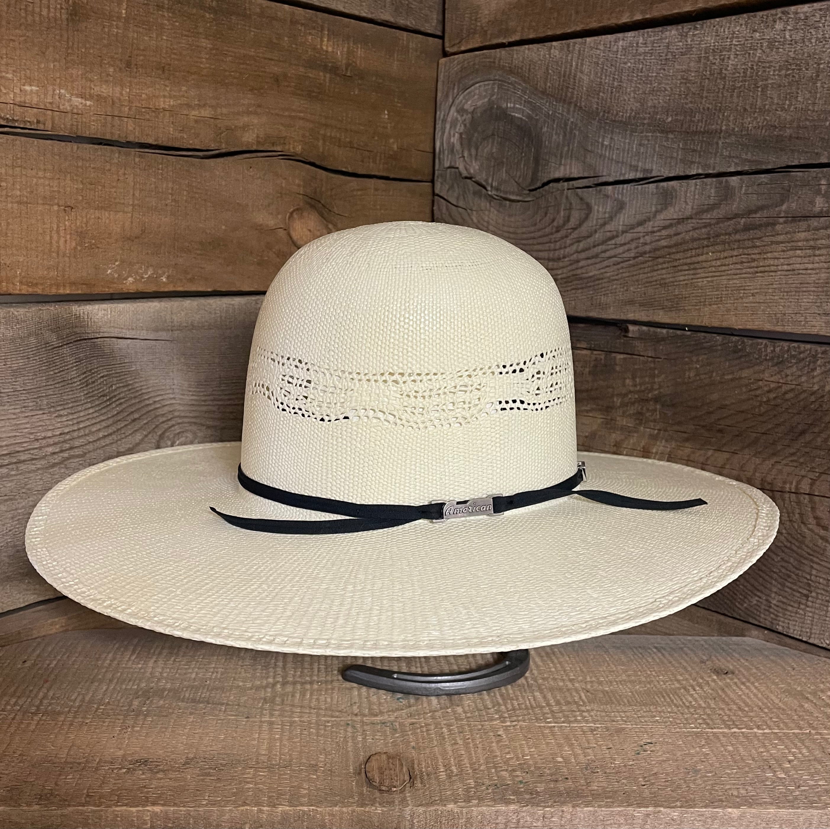 American 650 4 1/4" Open Crown Straw Hat