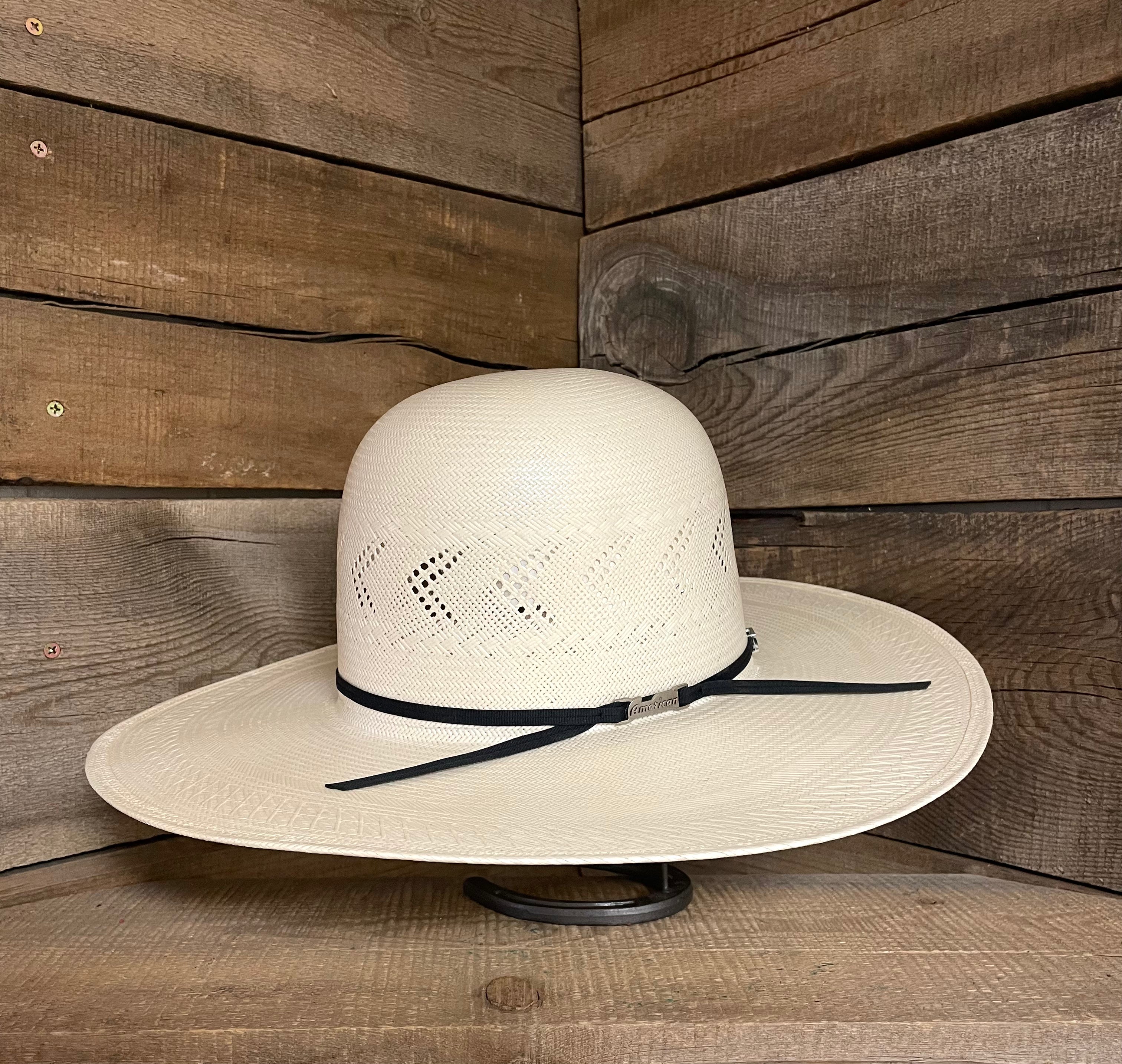 American JC4210 4 1/4" Open Crown Straw Hat