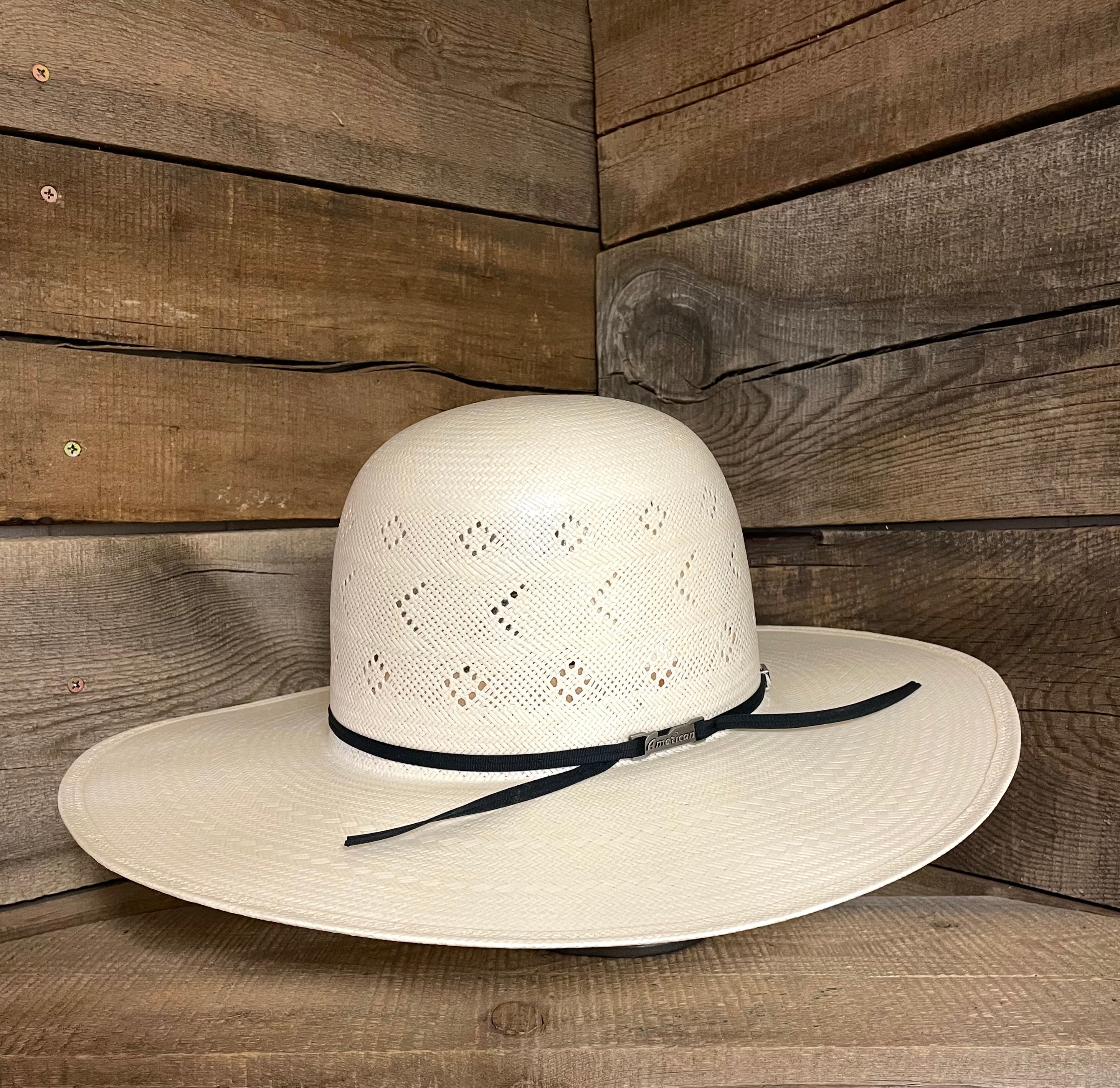 American TC8900 4 1/2" Open Crown Straw Hat