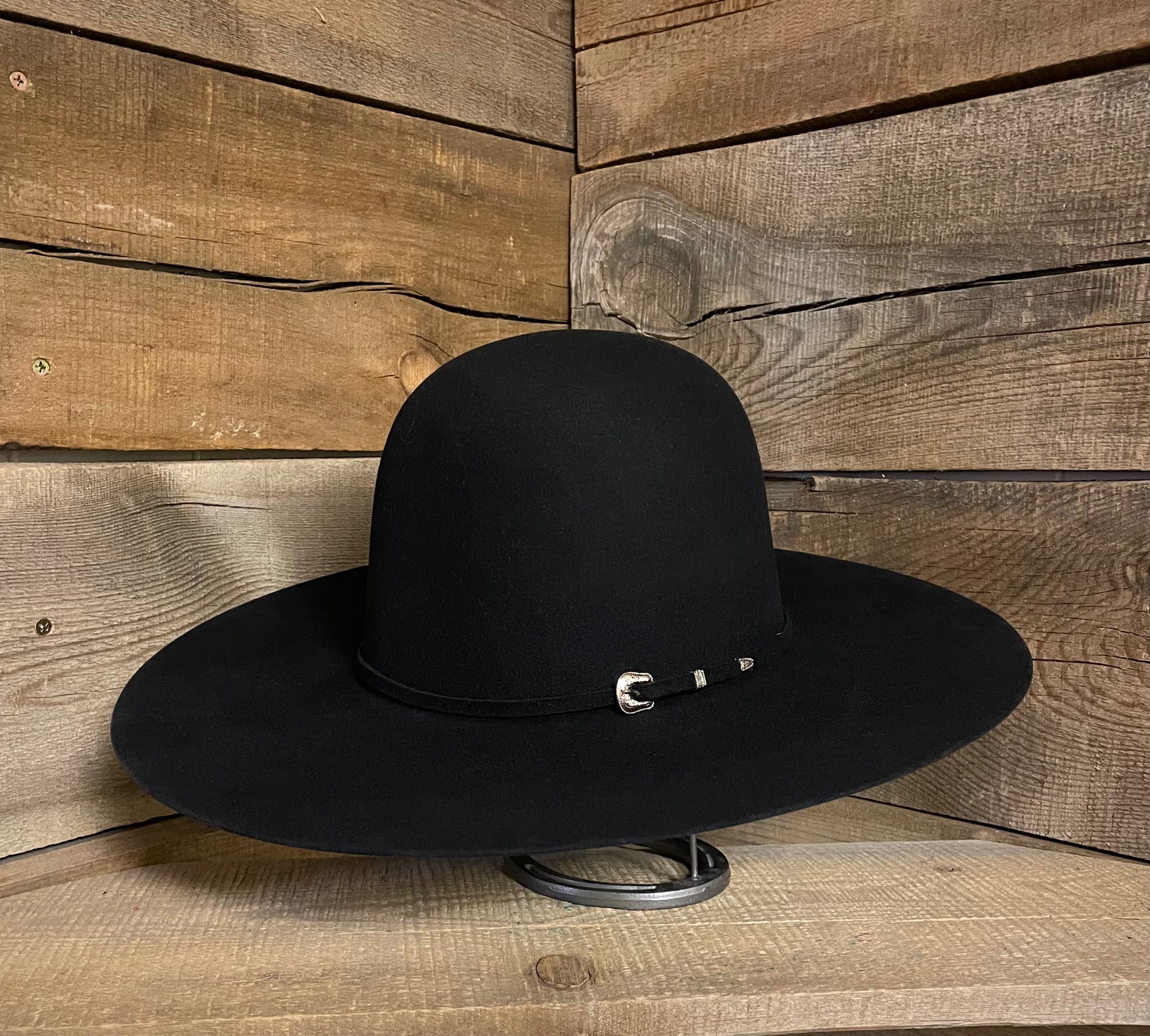 Serratelli 4X Clayton Black Open Crown Hat