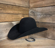 Serratelli 4X Clayton Black Open Crown Hat