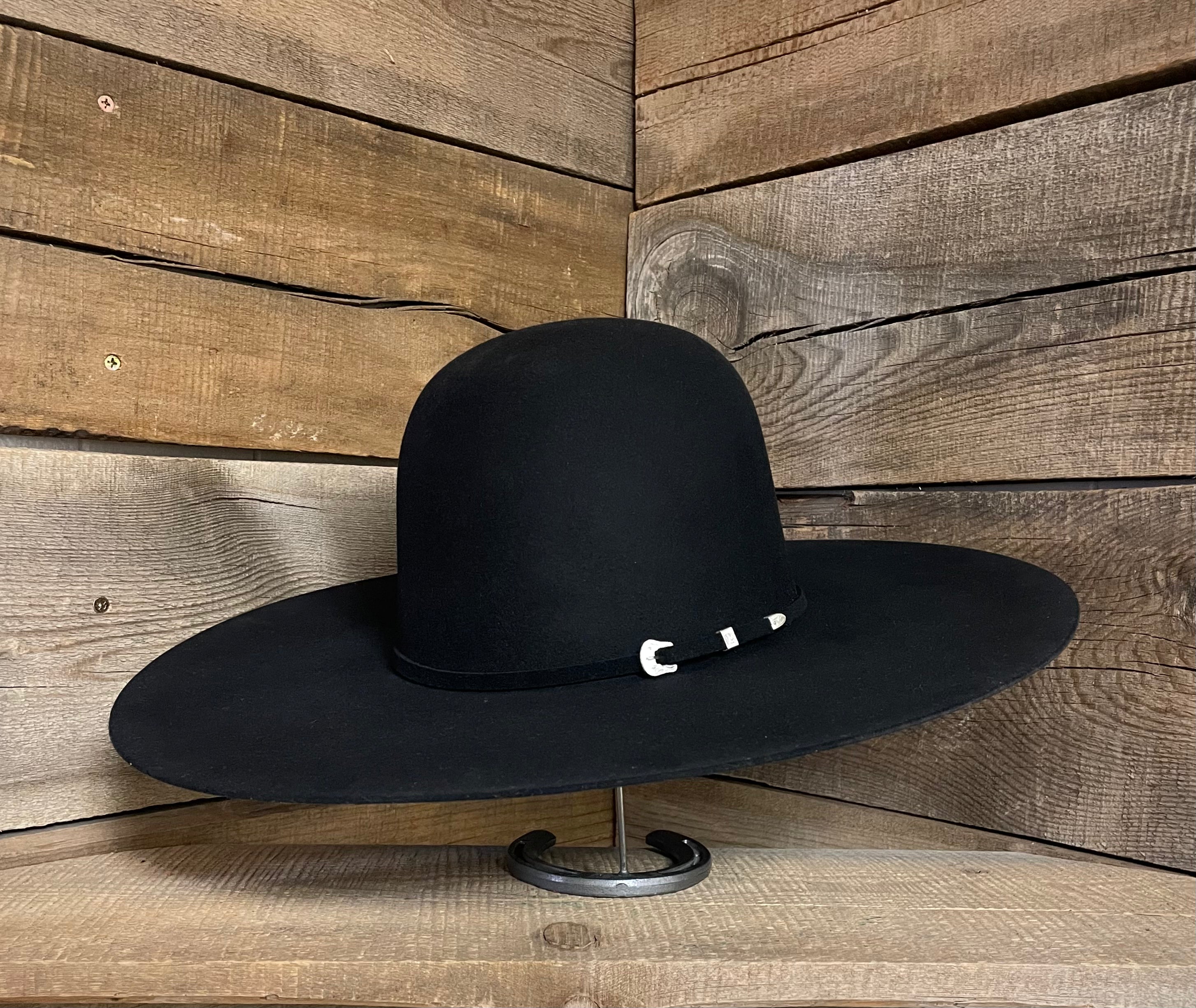 Serratelli 6X Black Beaumont 5" Open Crown Hat