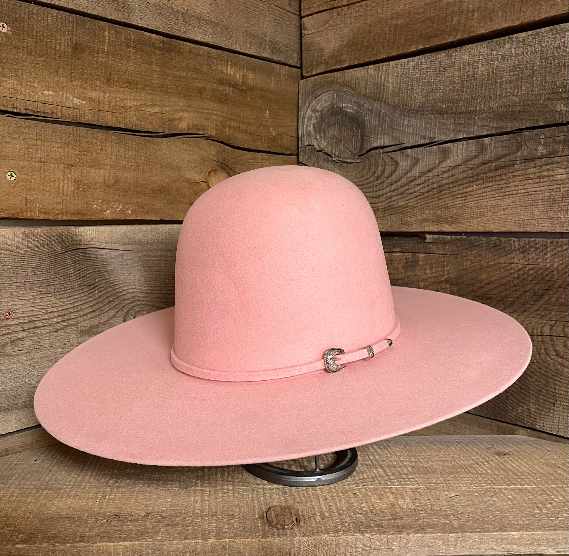 Light Pink Saratelli Pure Wool Cowgirl Hat ?Soft Pink Cattleman Felt Cowgirl Hat ? Sparkle Ridge? main image 3