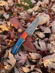 Titan Aurora Blade Damascus Knife TK-212