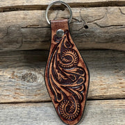 Rodeo Drive Distressed Leather Key Chain KCFK5