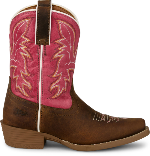 Justin Kid's Brown Water Buffalo Whinny Junior Boot JK2796