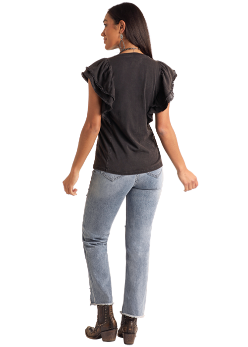 Panhandle Slim Women's Flutter Sleeve Blouse