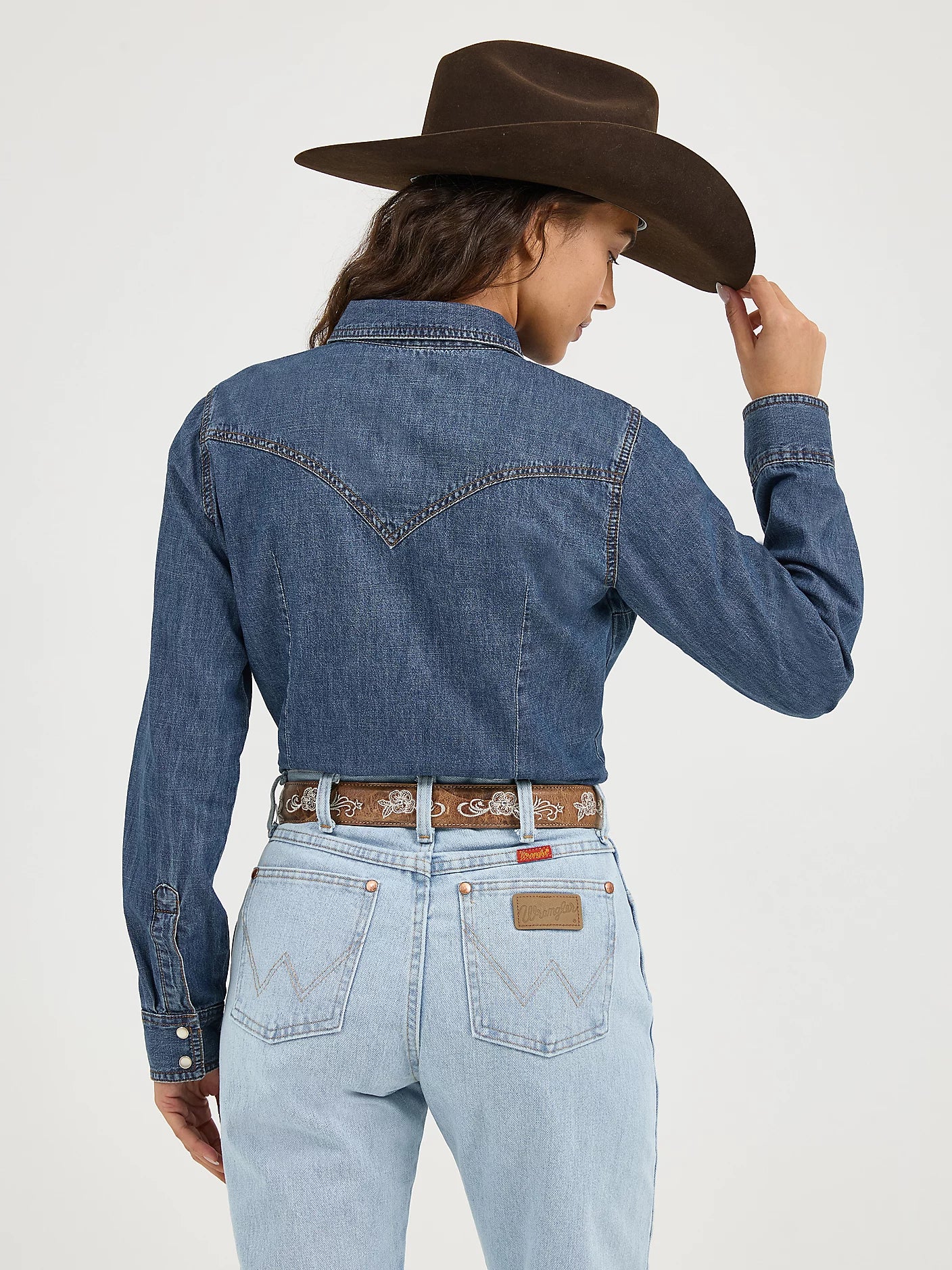 Wrangler Women's Denim Snap Front Shirt