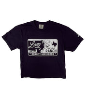 Lazy J Women's Legado Cropped Graphic Tee LJ26-CSS-BLKLGD
