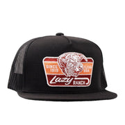 Lazy J Youth Black Five Panel Cap YTHBLK-RUST