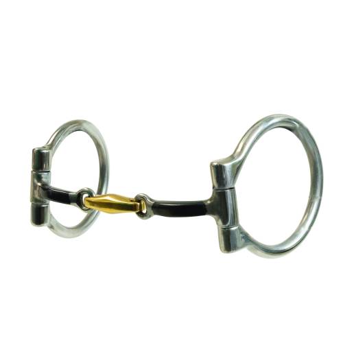 Professional's Choice 3-Piece Square Bar D Ring Snaffle Bit EQB-816