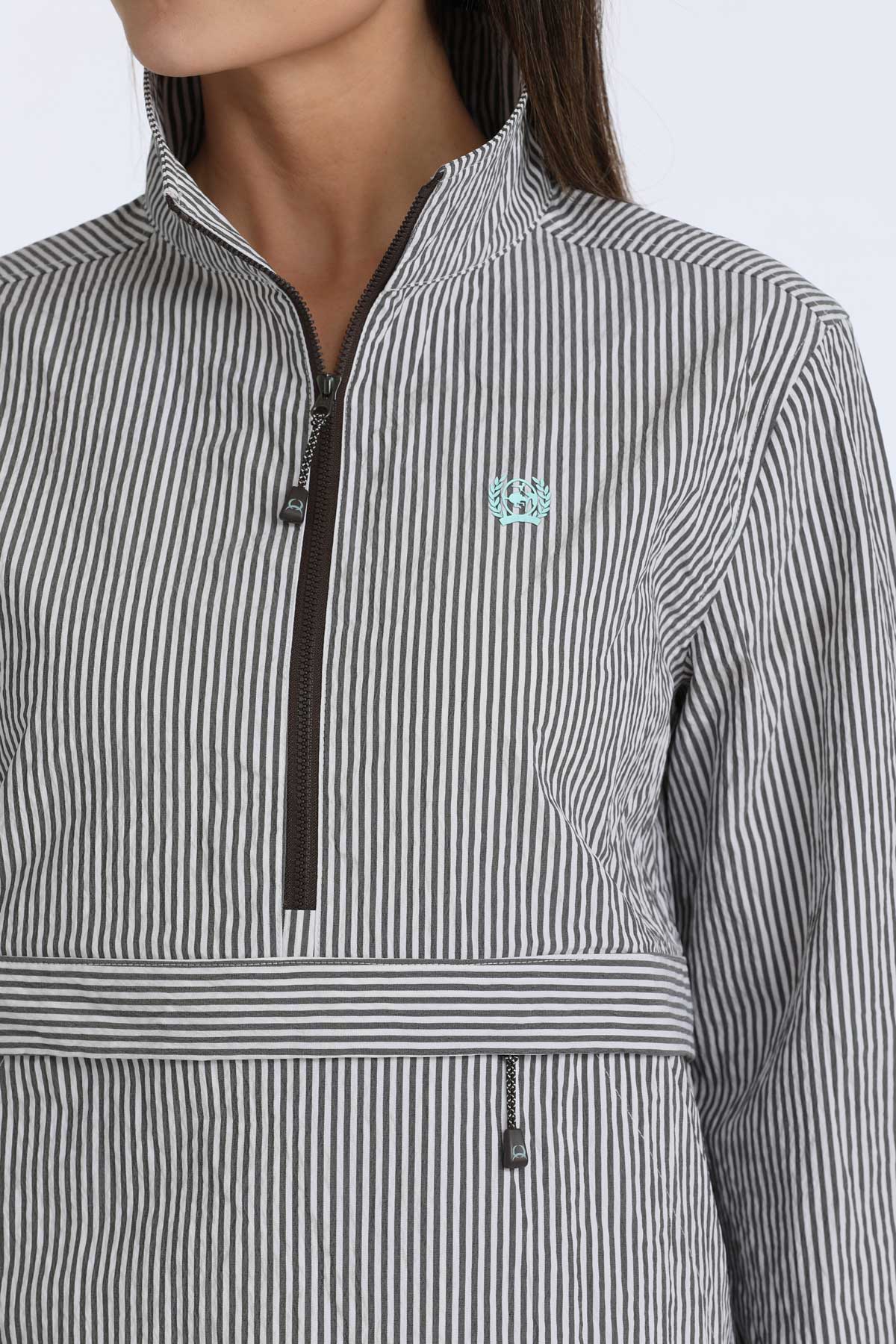 Cinch Women's Striped Half Zip Pullover MAJ7919001 C3