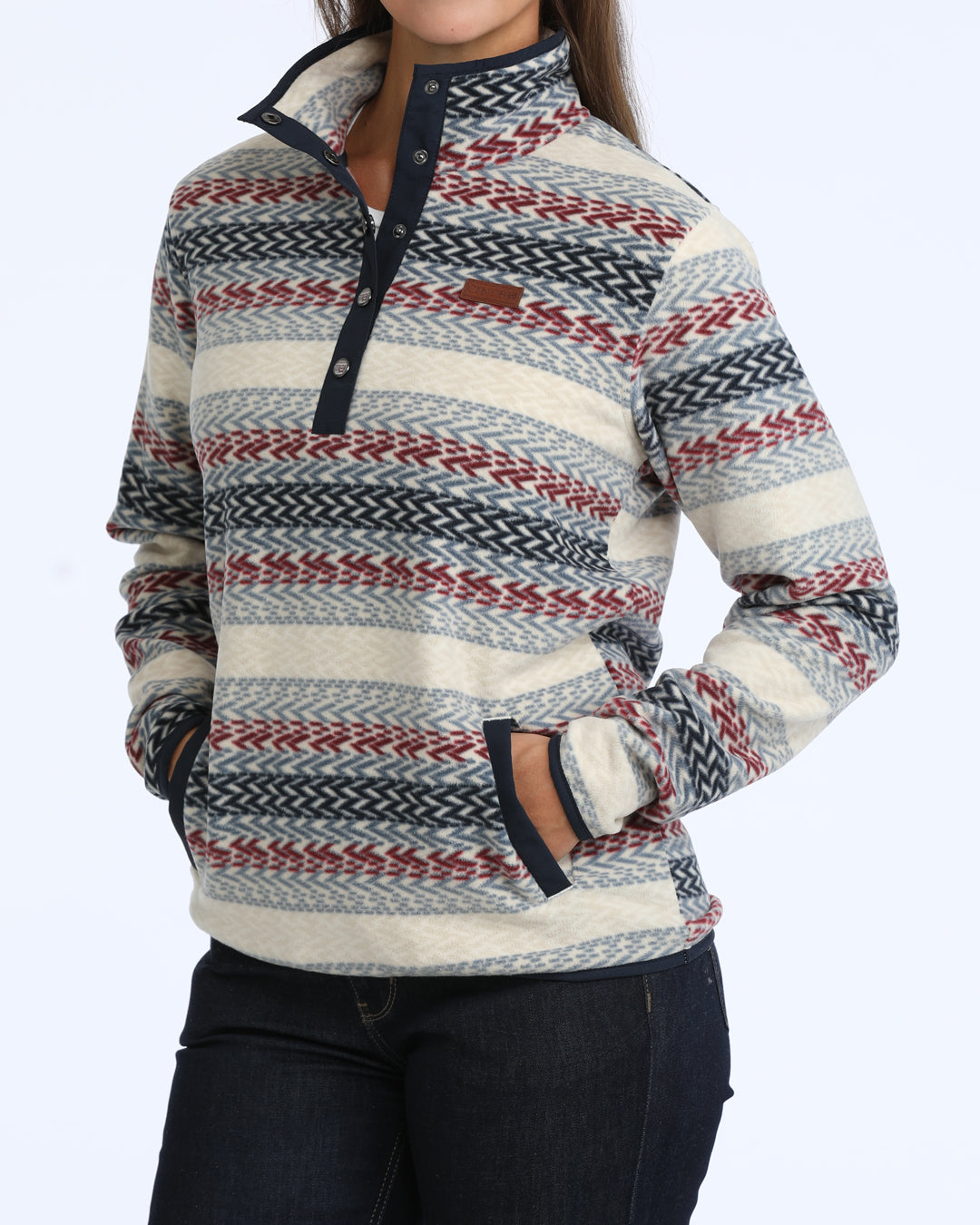 Cinch Women's Cream Polar Fleece Pullover MAK9909006