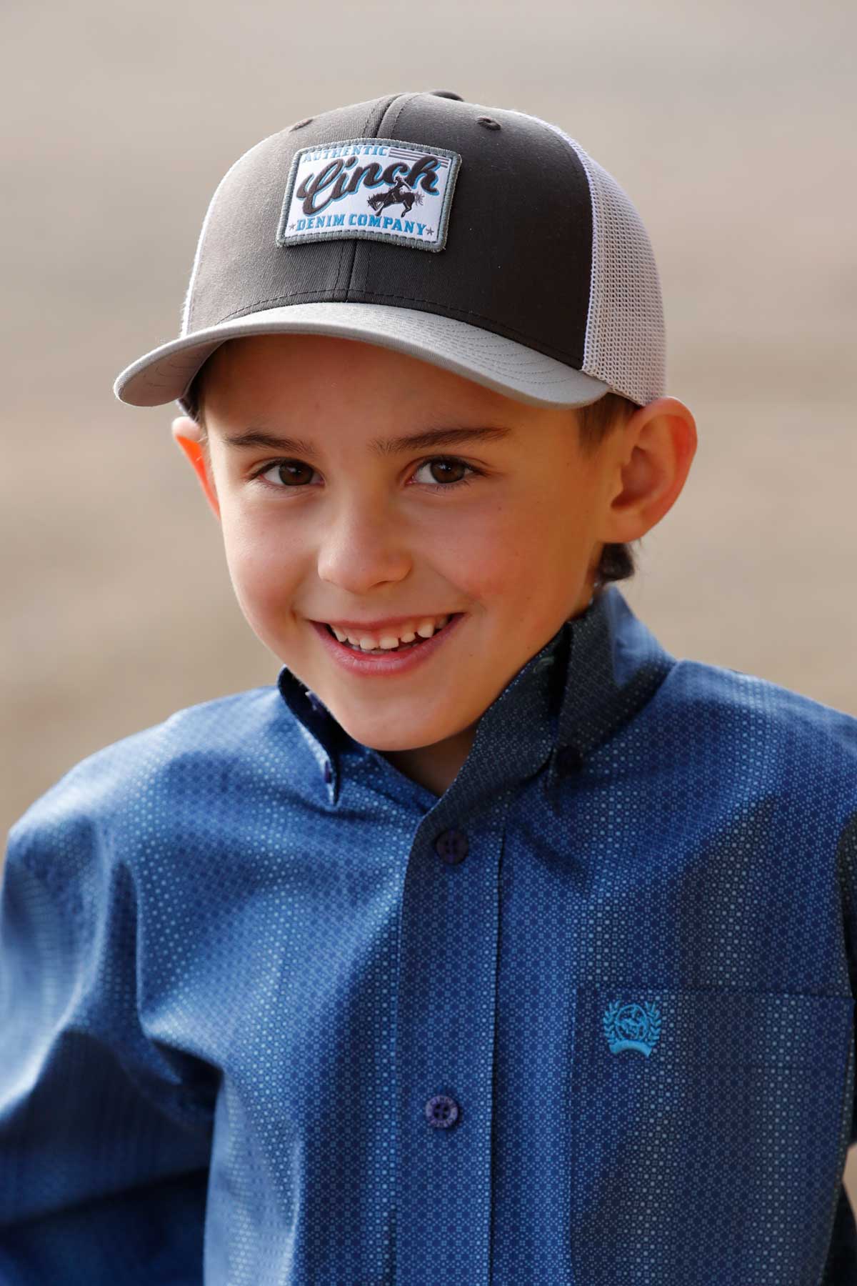 Cinch Boy's Grey Trucker Cap MCC0606039