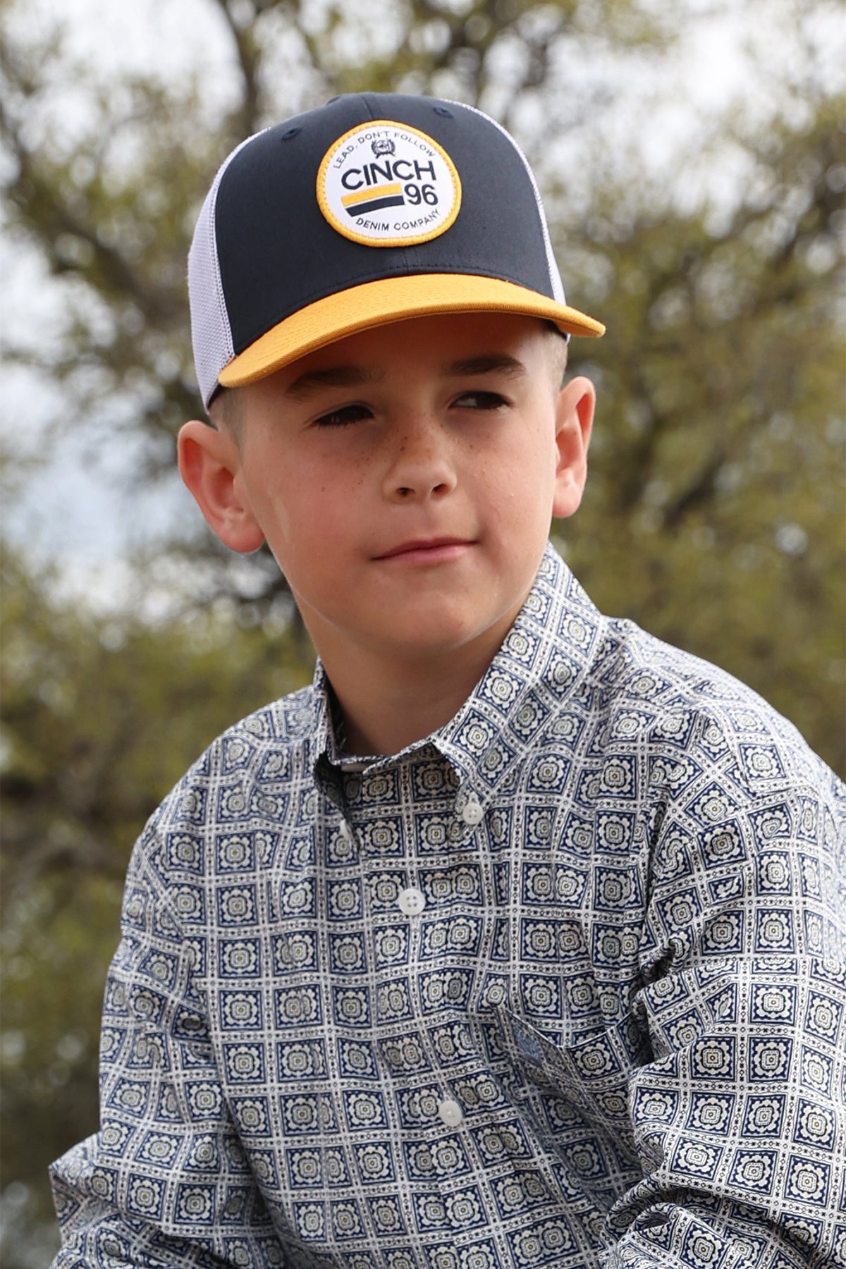 Cinch Boy's Navy Trucker Cap MCC0606042