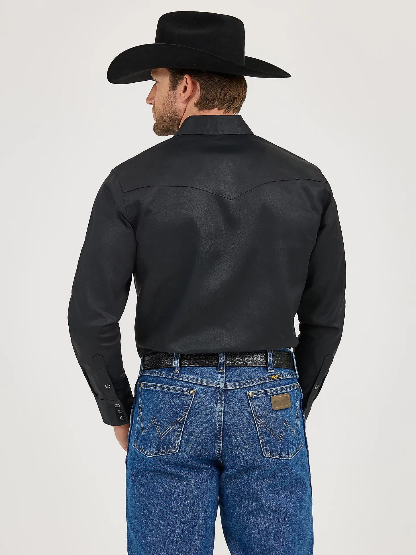 Wrangler Men's Cowboy Cut Firm Finish Twill Western Snap Front Shirt