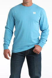 Cinch Men's Blue Long Sleeve Graphic Tee MTK1721021