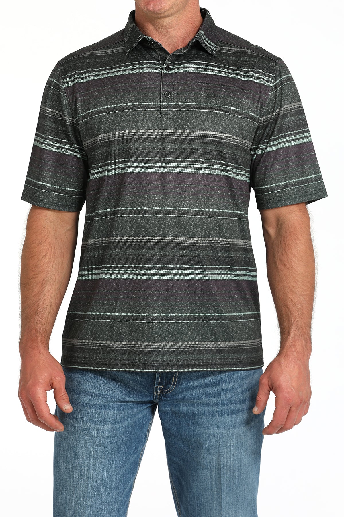 Cinch Men's Olive Arenaflex Polo MTK1863052