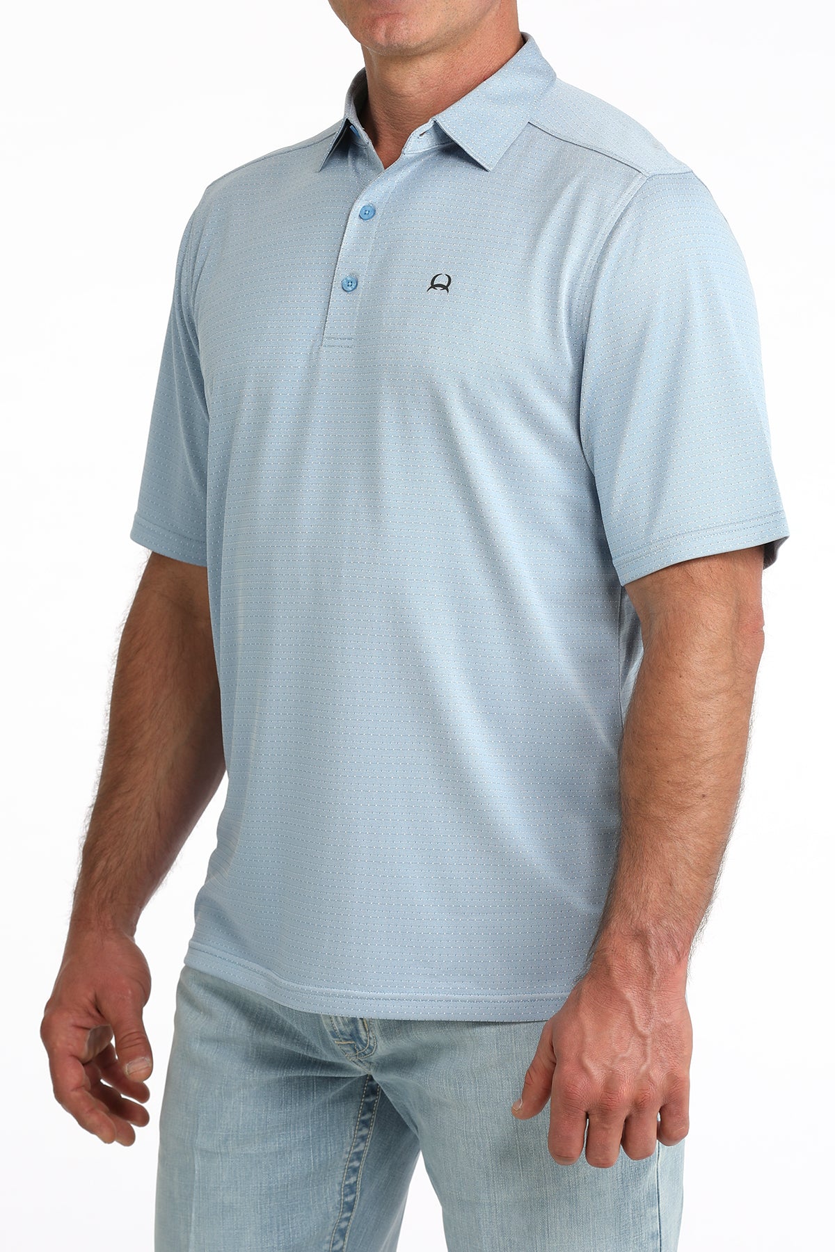 Cinch Men's Light Blue Arenaflex Polo MTK1863055